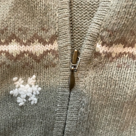 Croft & Borrow Zip Snowman Sweater, Women’s XL - Picture 4 of 5